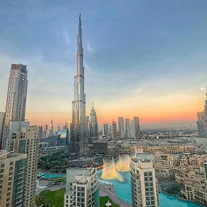 Prestige Living 2br With Full Burj Khalifa And Fountain View By Dubai
